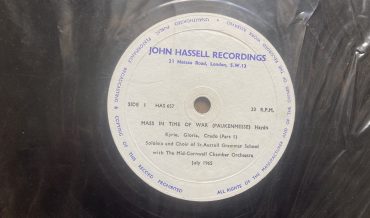 John Hassell Recordings of St Austell Grammar School Choir and Mid-Cornwall Chamber Orchestra, 1964 and 1965